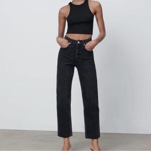 Zara Straight Black Jeans